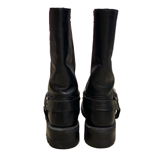 Harley Davidson Black Women’s Moto Leather Boots | Size 9.5 Great Condition - Picture 9 of 10